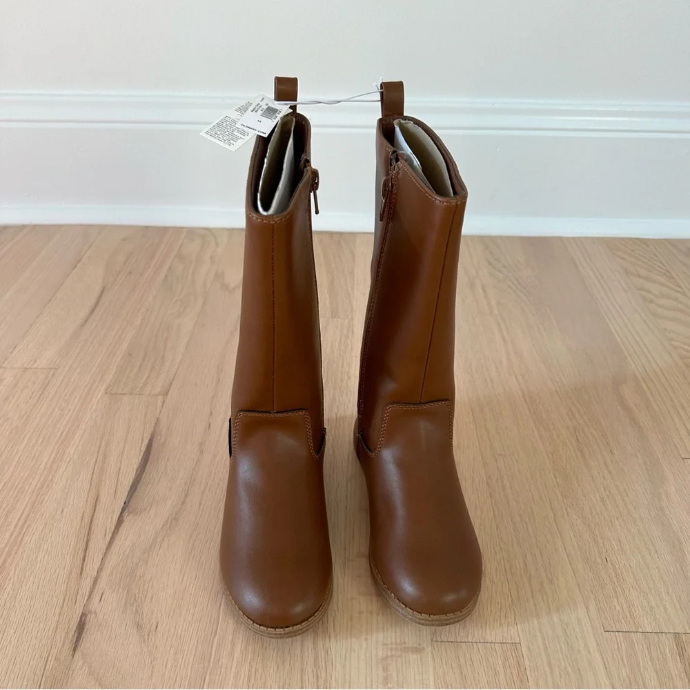 Old Navy Faux-Leather Tall Riding Boots Size 13 - Picture 3 of 8